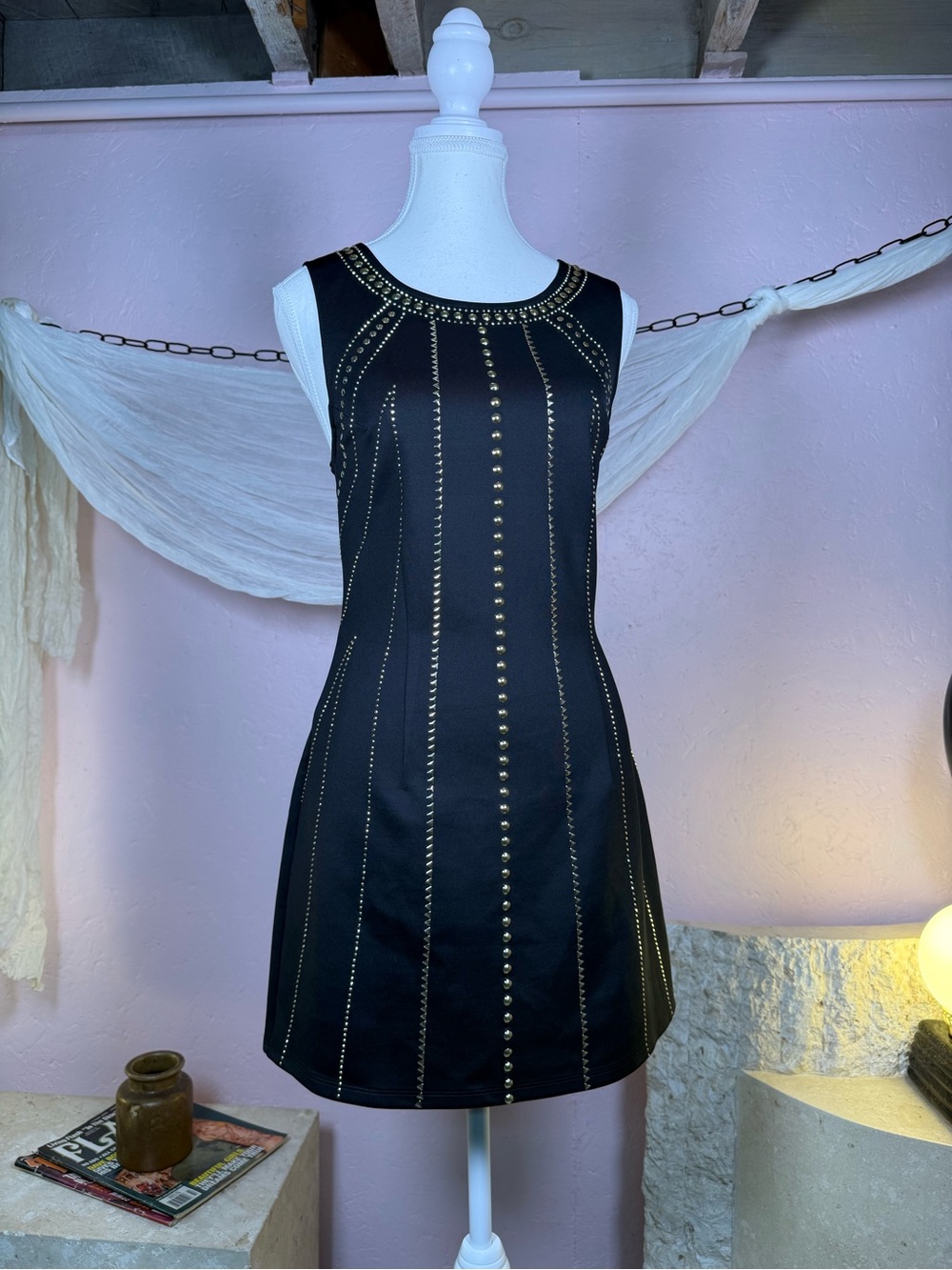 XXI Studded Bodycon Mini Dress